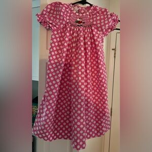 Smocked Giraffe Christmas Dress